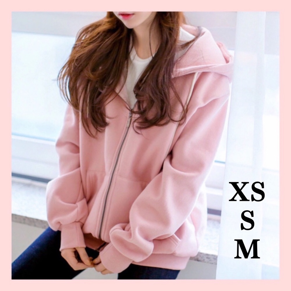 Womens Pink Hooded Fleece Jacket